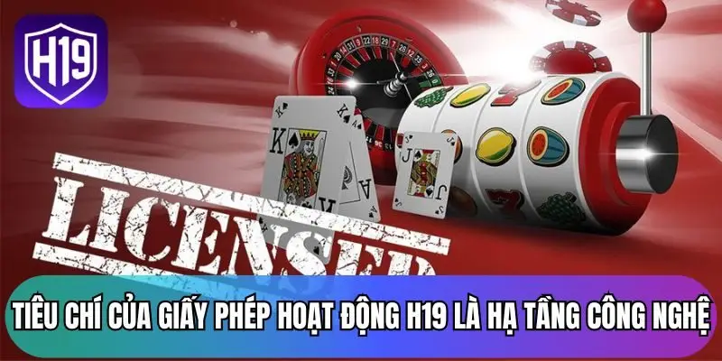 Tiêu chí của giấy phép hoạt động H19 là hạ tầng công nghệ